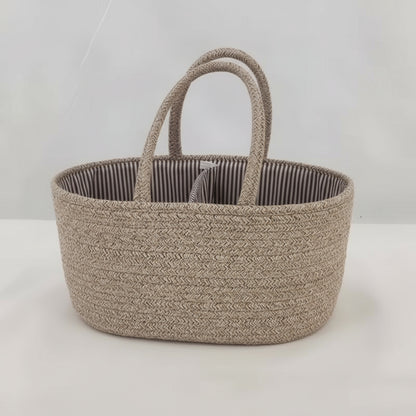 Panier à Couches Tressé – Organisation Élégante pour les Essentiels de Bébé