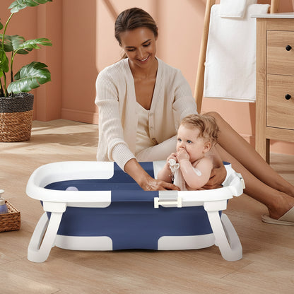Baignoire Bébé Pliante avec Thermomètre – Sécurité et Confort au Quotidien