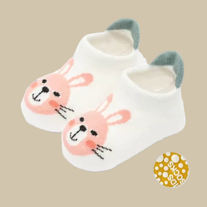 Chaussons Chaussettes Bébé – Motif Lion | Antidérapants & Douillets