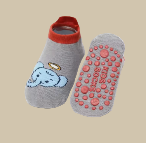 Chaussons Chaussettes Bébé – Motif Lion | Antidérapants & Douillets