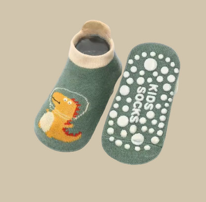 Chaussons Chaussettes Bébé – Motif Lion | Antidérapants & Douillets