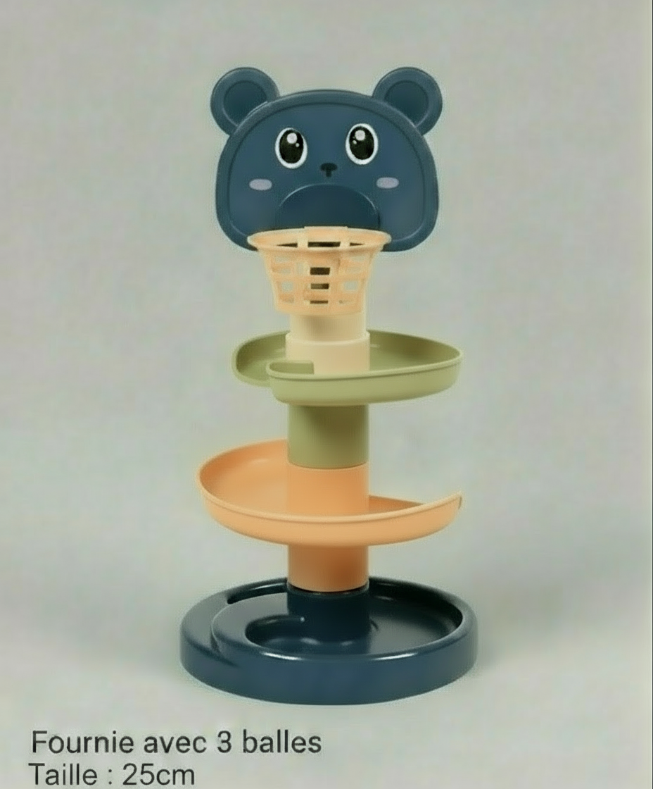 Tour de Glisse à Balles – Jeu d’Éveil Dynamique et Coloré