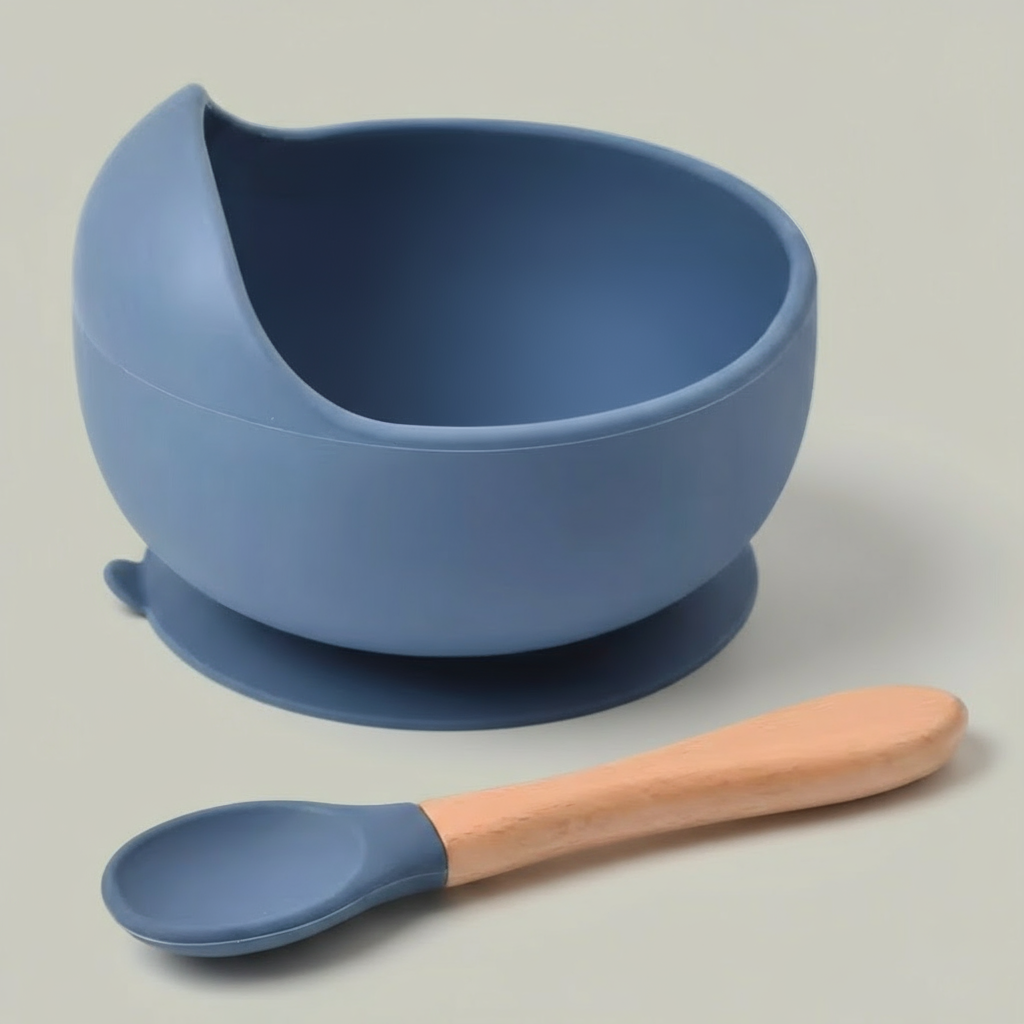 Bol Antidérapant en Silicone – Apprentissage des Repas Sans Débordements