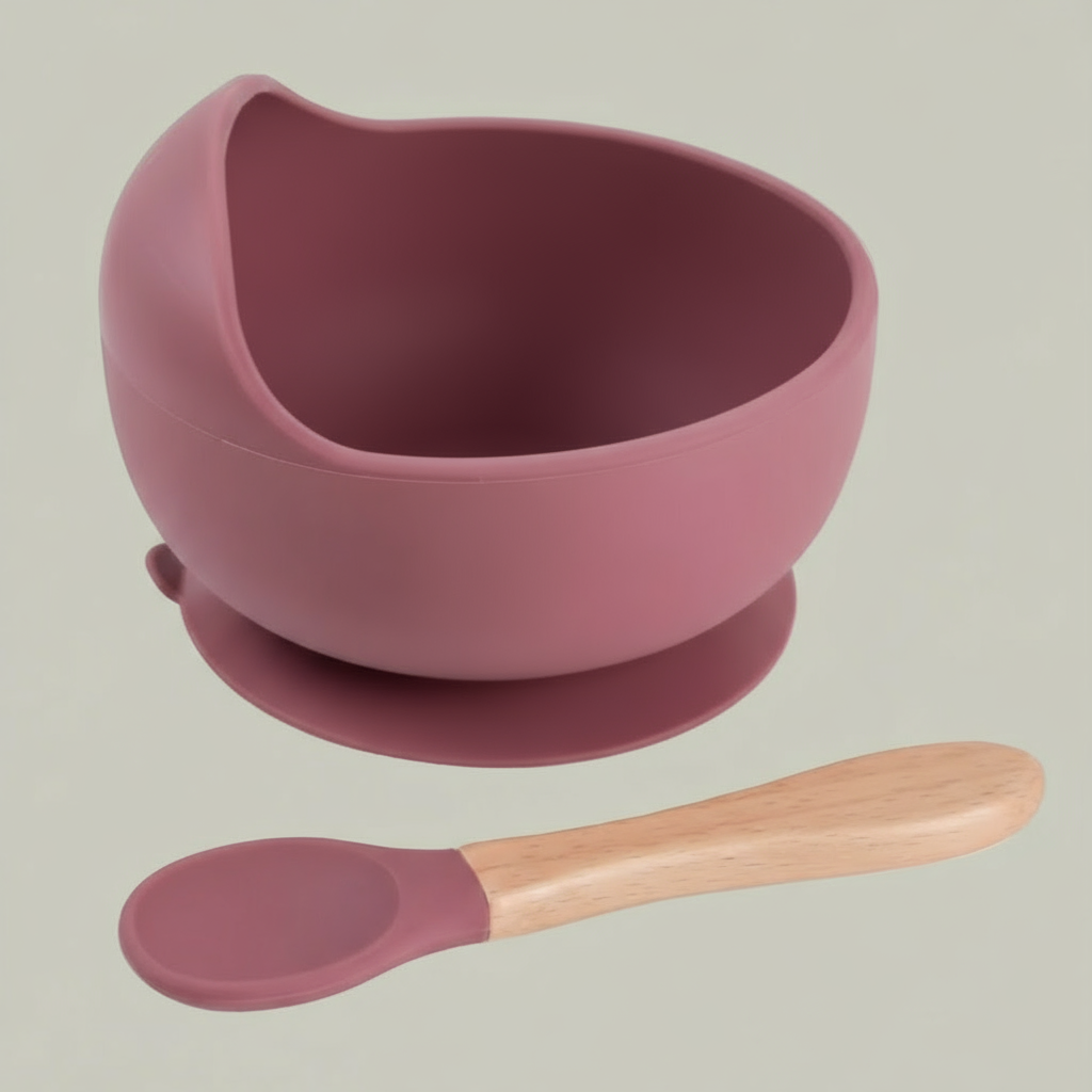 Bol Antidérapant en Silicone – Apprentissage des Repas Sans Débordements