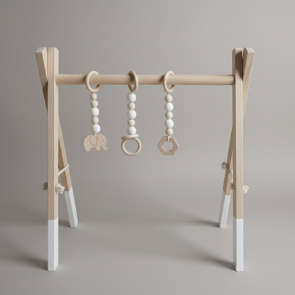 Jouet de Gymnastique en Bois pour Bébé – Éveil, Jeu et Décoration Nordique