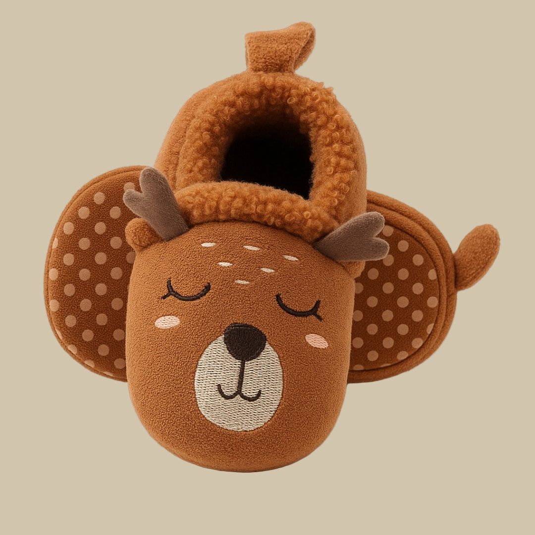 Chaussons Cerf pour Bébé – Confort & Fantaisie pour l’Hiver