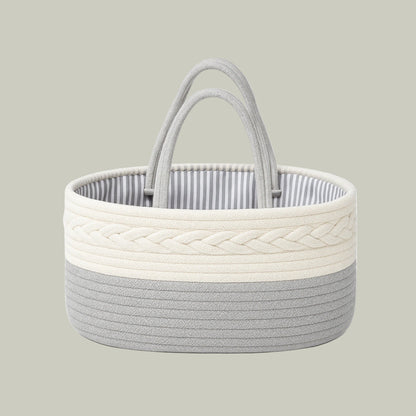 Panier à Couches Tressé – Organisation Élégante pour les Essentiels de Bébé