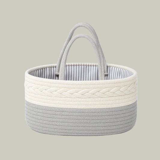 Panier à Couches Tressé – Organisation Élégante pour les Essentiels de Bébé