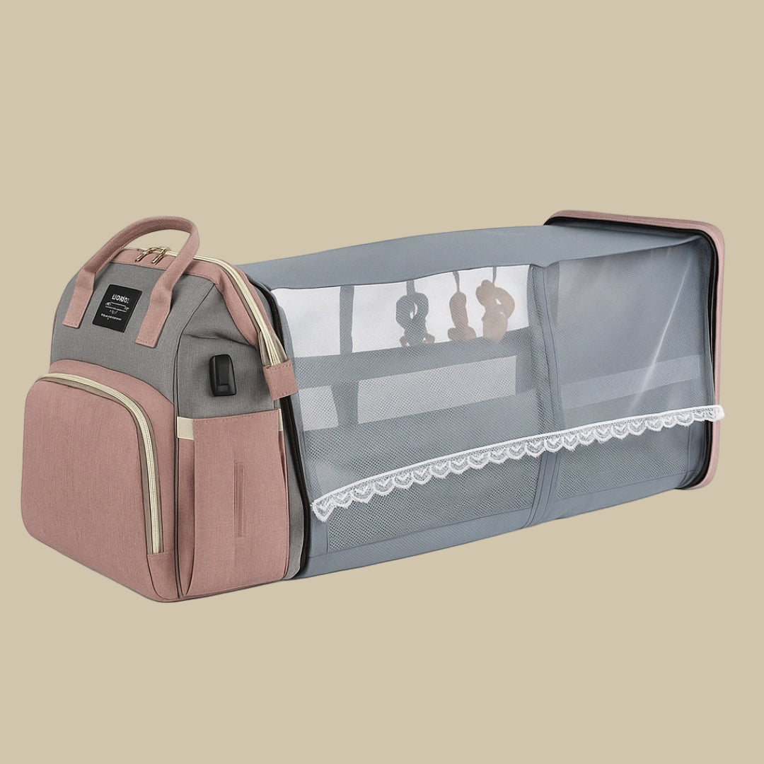 Sac Multifonction Bébé avec Lit et Port USB – Élégance & Innovation